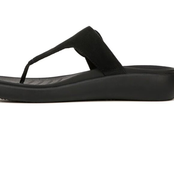 COMFORT! Vionic Women's Activate RX Flip Flop Sandal Black Suede - Size 6 - Picture 3 of 4